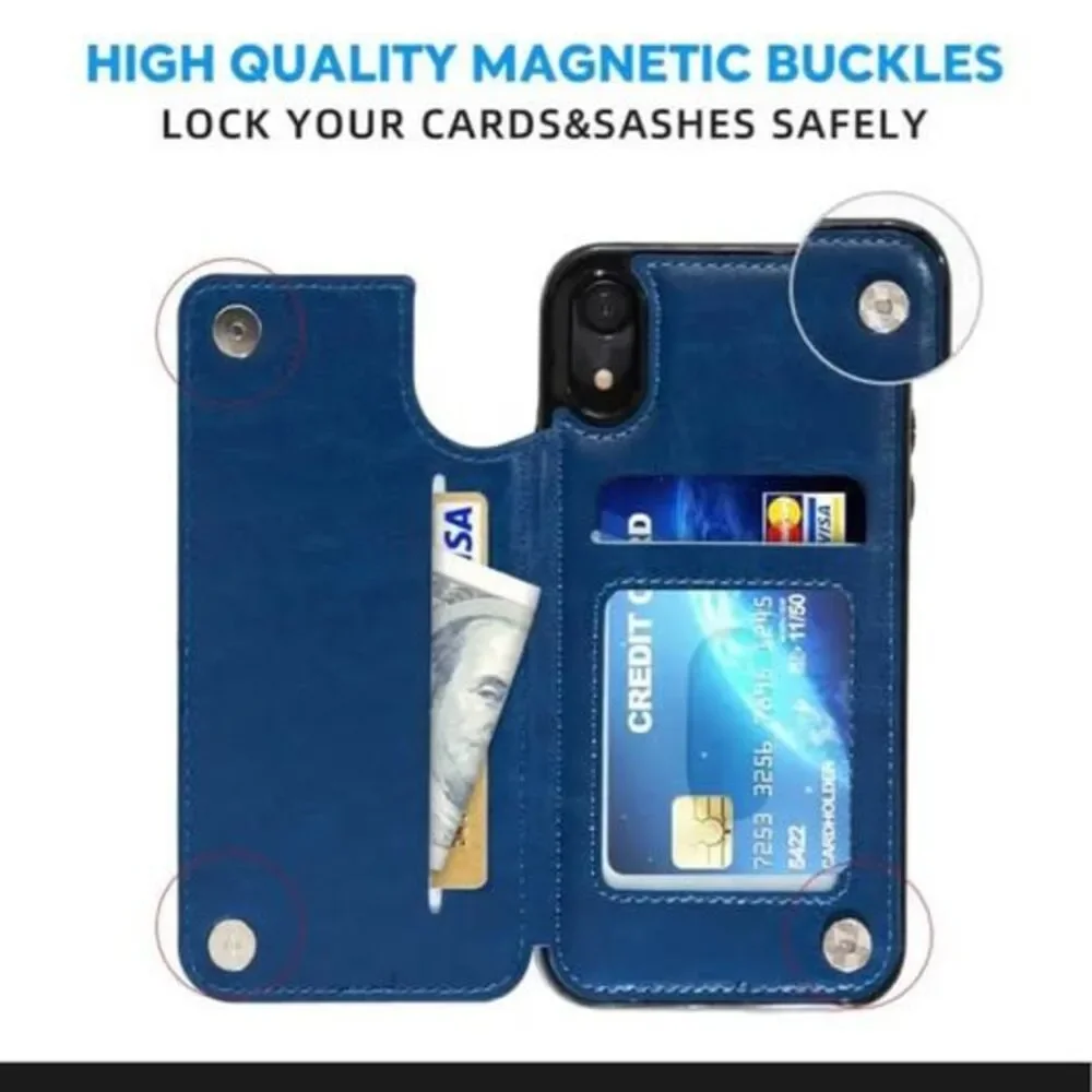 Luxury Slim Fit Premium Leather Cover For iPhone 11 12 mini Pro XR XS Max X 6 6s